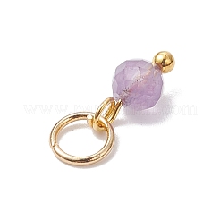 7 шт. 7-цветные граненые круглые подвески-чакры из синтетической бирюзы PALLOY-JF04564-01