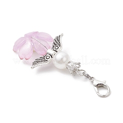 Подвеска-украшение из искусственного жемчуга в виде цветка из акрила и АБС-пластика&nbsp;HJEW-JM03529-01