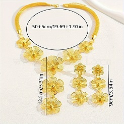 Ожерелья с подвесками из цветочного сплава и серьги-гвоздики&nbsp;FS-WGA210E-01