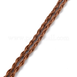 ネックレスメイク  ワックスコードとウッドビーズ付き  サドルブラウン  30-1/4インチ（77~80cm）&nbsp;FIND-P030-C02-07