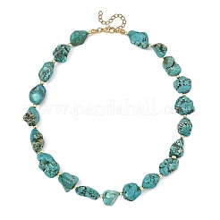 Collane di perline con pepite di magnesite naturale tinte&nbsp;NJEW-JN06435