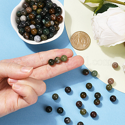 100 шт. бусины из натурального индийского агата&nbsp;G-SP0001-20C