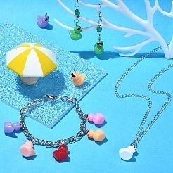 60 шт. 12 цвета непрозрачные подвески из смолы RESI-SZ0003-28