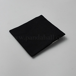 キャンバス生地のオーガナイザーバッグ  長方形  ジッパー付き  ブラック  12.5x11.5x0.25cm&nbsp;AJEW-WH20018-276A