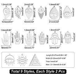 18 шт. 9 подвески из нержавеющей стали 201 STAS-CA0001-39