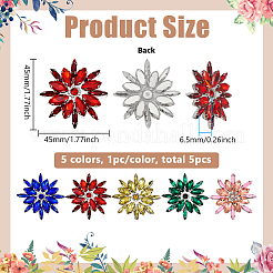 5 Stück 5 Farben Glas Cabochons&nbsp;GLAA-FG0001-30