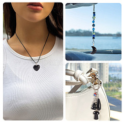 8 шт. подвески из натурального обсидиана в 8 стилях G-TA0002-29