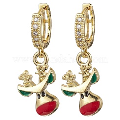 Boucles d'oreilles créoles en alliage d'émail&nbsp;EJEW-JE06159-02