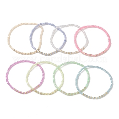 8 шт. эластичный браслет из стеклянного бисера для женщин&nbsp;BJEW-JB13375