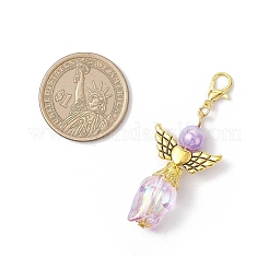 Подвески в виде тюльпана из стеклянных бусин и акрила&nbsp;HJEW-JM03596-02