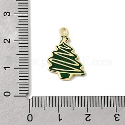 Рождественские латунные эмалевые подвески KK-L258-05G-C01