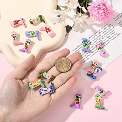 16 шт. двухцветные окрашенные стеклянные бусины&nbsp;BLOW-YW0001-01