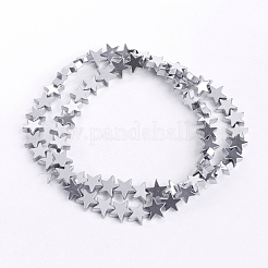 Немагнитные синтетический гематит бисер пряди G-Q887-8x8mm-7