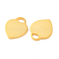 スターリングシルバーのハートチャーム925個  ゴールドカラー  12x10x1mm  穴：3.5x2mm&nbsp;STER-F057-03G-02