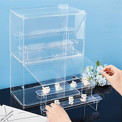 2-слойная 3-уровневая акриловая витрина для минифигурок ODIS-WH0038-49