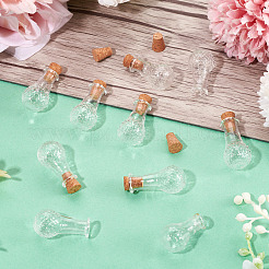 10 шт. прозрачные стеклянные бутылки желаний&nbsp;AJEW-TA0002-85A