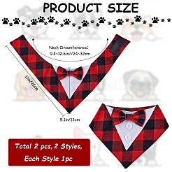 2 Stück 2 Stile Polyester Haustier Taschentuch&nbsp;AJEW-CP0008-69B