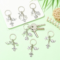 9 шт. 3 спортивных брелока из сплава&nbsp;KEYC-YW00249