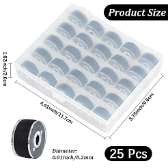 25 Stück Polyester-Nähgarn mit transparenten Spulenbox-Sets&nbsp;SENE-WH20003-001C