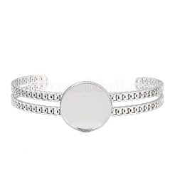 Basi per bracciali rigidi in acciaio inox 304 con vassoio piatto rotondo&nbsp;SA-CBA82C8-05C-P