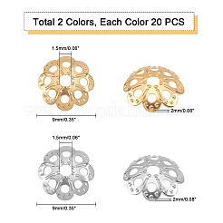 40 шт. 2-х цветные колпачки из нержавеющей стали 304&nbsp;STAS-UN0030-69