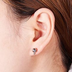 304ステンレススチールスタッドピアス金具  カン付き  ステンレス鋼色  17x9x6mm  穴：1mm  ピン：0.4mm&nbsp;STAS-PH0002A-15P