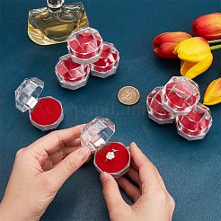 40 scatola porta-anelli in plastica trasparente ottagonale&nbsp;CON-CA0001-020