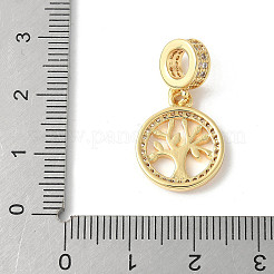 Латунь микропейв кубический цирконий европейские подвески с подвесками ZIRC-I071-22G-01