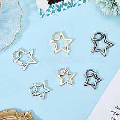 6шт 6 стиля пружинные кольца из цинкового сплава&nbsp;FIND-SP0003-80