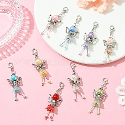 9 шт. 9-х цветный ангел из акрила HJEW-YW00083