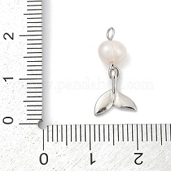 Подвески из натурального пресноводного жемчуга и латуни KK-U062-15P