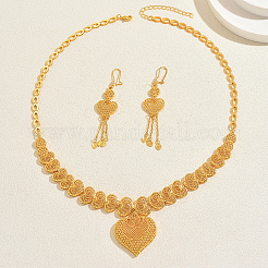 Элегантные серьги и колье в форме полого сердца из сплава с кисточками для женщин.&nbsp;TJ4371