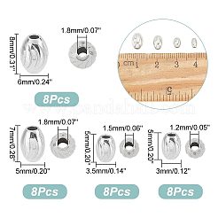 32 шт. 4 бусины из нержавеющей стали 201 STAS-UN0045-49