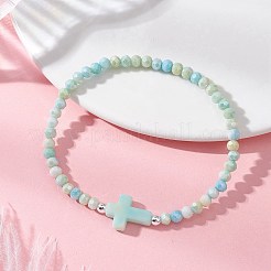 Браслеты из стеклянных и акриловых бусин с имитацией драгоценных камней&nbsp;BJEW-JB13063-01