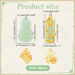 2 набор из 2 стилей подвесок из сплава и стекла FIND-AR0006-17