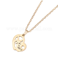 Collier pendentif en acier inoxydable 304 pour la fête des mères&nbsp;NJEW-TA00194-01