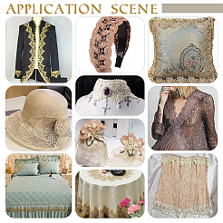 10 ярд цветочной полиэфирной кружевной ленты OCOR-GA0002-54