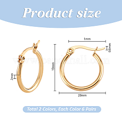 Серьги-кольца из нержавеющей стали 304 STAS-PH0019-03