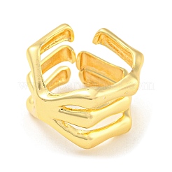 Стойка покрытие латунь череп открытые манжеты кольца RJEW-Q784-02G