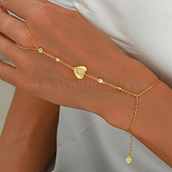 Gliederarmbänder aus Messing mit Mikropavé-Fassung aus klaren Zirkonia&nbsp;ET2209