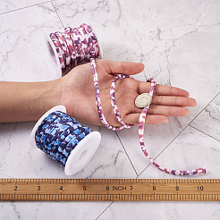 4 цветной плоский эластичный шнур из полиэстера&nbsp;EC-TA0001-03A