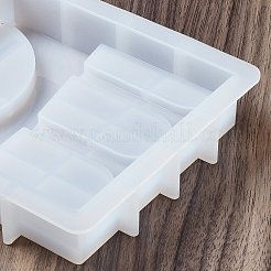 DIY シリコーン ディスプレイ金型  レジン型  粘土工芸の金型ツール  長方形  ホワイト  142x127x28mm&nbsp;LS-SIMO-P008-10B