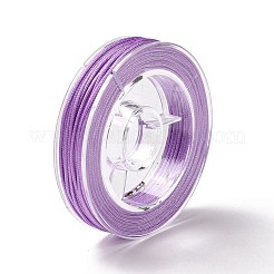 ナイロン編組糸  ジュエリー製作やマクラメ工芸用の中国結び紐  プラム  0.8mm  約7~9m /ロール&nbsp;NWIR-N001-0.8mm-18
