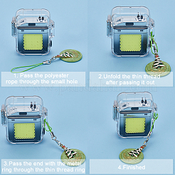 180 шт. 6-цветный полиэстеровый шнур для изготовления мобильных петель AJEW-GF0008-55