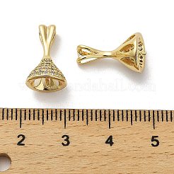 Стойка покрытие латунь микро паве кубический цирконий чашка жемчуг колышек поручни булавки подвески KK-S397-12G