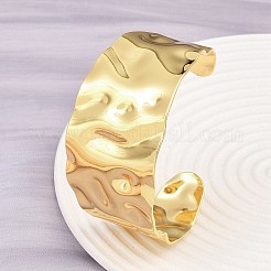 Простые браслеты-манжеты из нержавеющей стали 304 для женщин&nbsp;BJEW-P363-10G