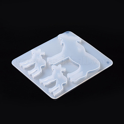 Moules en silicone pour pendentif renne de Noël&nbsp;X-DIY-I026-13