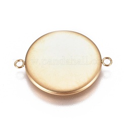 Ионное покрытие (IP) 304 нержавеющая сталь кабошон коннектор настройки STAS-G127-14-20mm-G