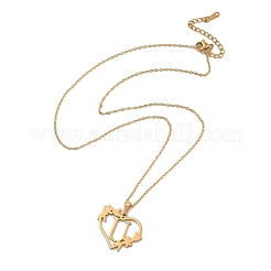 Ожерелья из нержавеющей стали с вакуумным покрытием pvd 201 NJEW-R267-02U-G