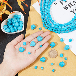 3 размер окрашенные синтетические бирюзовые бусины нити G-AR0004-83